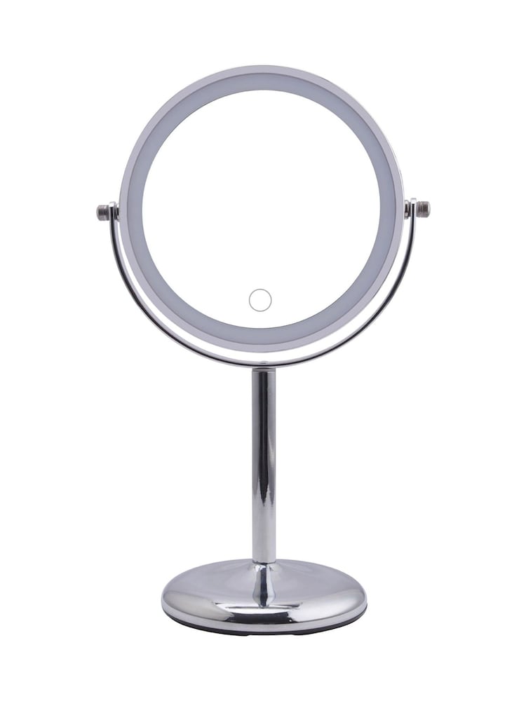 Showerdrape Chrome Iris LED Vanity Mirror Round 3x Magnification Reversible - Image 6 of 6 Showerdrape Chrome Iris LED Vanity Mirror Round 3x Magnification Reversible - Image 6 of 6