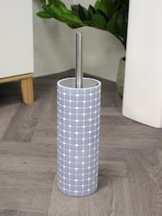 Showerdrape Sky Blue Mosaica Toilet Brush & Holder - Image 1 of 2