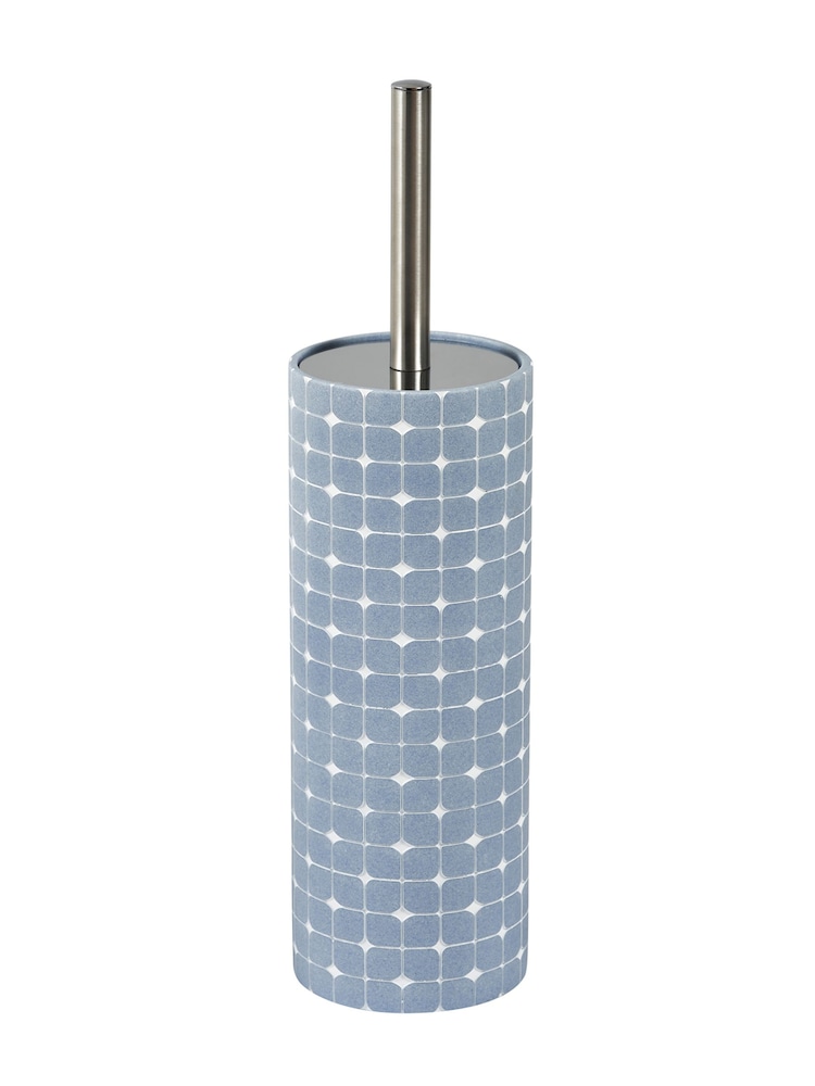 Showerdrape Sky Blue Mosaica Toilet Brush & Holder - Image 2 of 2
