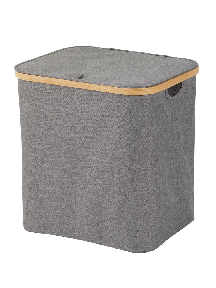 Showerdrape Grey Large Cotswold Laundry Hamper With Lid - Image 3 of 3