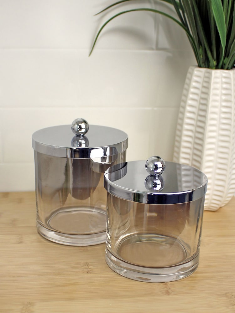 Showerdrape Ombre 2 Piece Storage Jar Set - Image 1 of 2