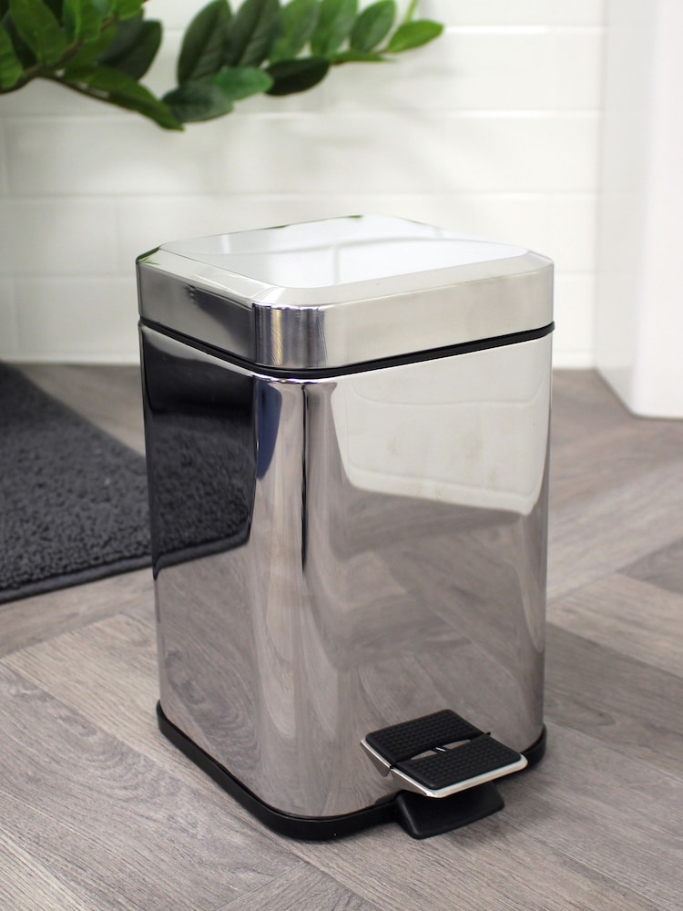 Showerdrape Mirror Icon 3 Litre Pedal Bin - Image 1 of 4