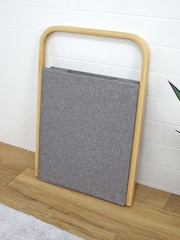 Showerdrape Grey Cotswold Single Laundry Hamper With Lid - Image 3 of 4