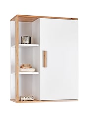 Showerdrape White Cassino Bamboo Wall Cabinet with Display Shelves - Image 6 of 6