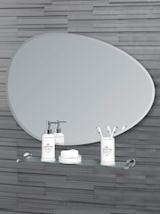 Showerdrape Angel Pebble Shaped Bathroom Wall Mirror Small - Image 1 of 2