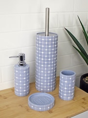 Showerdrape Set of 4 Sky Blue Mosaica Bathroom Accessories - Image 1 of 5