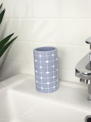 Showerdrape Set of 4 Sky Blue Mosaica Bathroom Accessories - Image 4 of 5