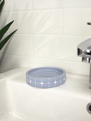 Showerdrape Set of 4 Sky Blue Mosaica Bathroom Accessories - Image 5 of 5