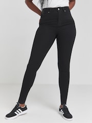 Simply Be Black High Waist Super Stretch Skinny Jeans - Image 4 of 4