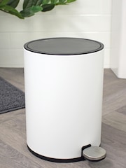 Showerdrape White Chloe 3 Litre Pedal Bin - Image 1 of 5