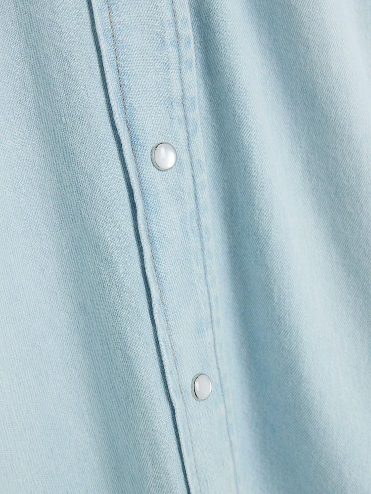 River Island Blue Denim Oversized Shirt Dress - Image 5 of 5