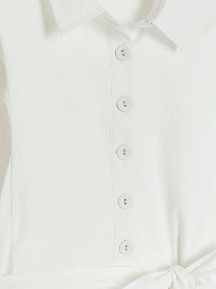 River Island White Poplin Batwing Mini Shirt Dress - Image 6 of 6