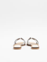 River Island White Cut Out Strap Leather Sandals - Image 2 of 4