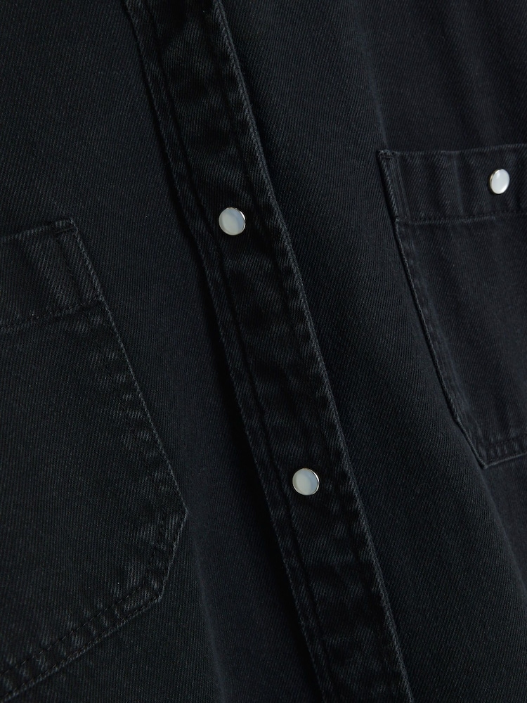 River Island Black Denim Oversized Shirt Dress - Image 5 of 5