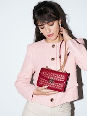 Pink - River Island Trophy Kurz geschnittene Bouclé-Jacke - Bild 1 von 4