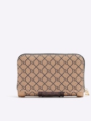 River Island Brown Monogram Panel Zip Around Purse - Image 2 of 4