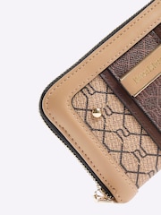 River Island Brown Monogram Panel Zip Around Purse - Image 4 of 4
