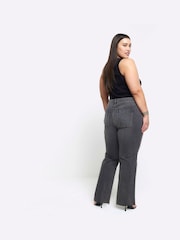 Schwarz - River Island Jeans in Relaxed Straight Fit mit hohem Bund - Bild 2 von 5