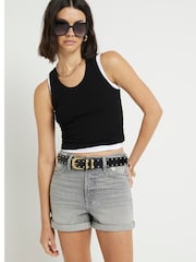 джинсовые шорты с отворотом River Island - Изображение 1 из 5