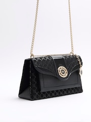 River Island Black Monogram Pocket Shoulder Bag - Image 3 of 5