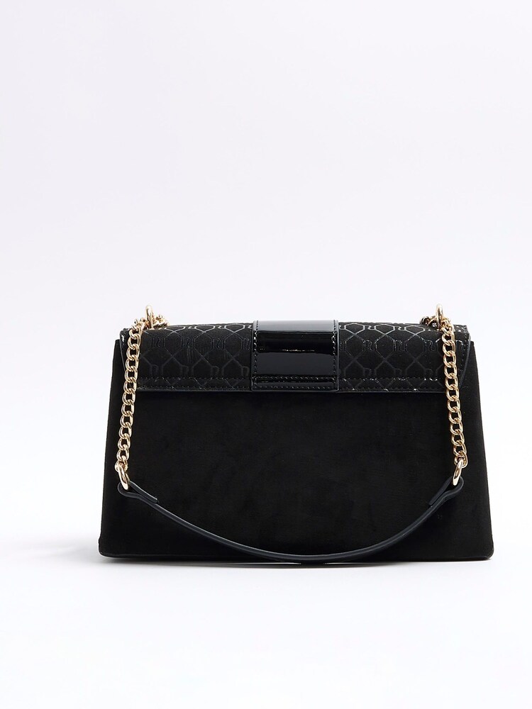 River Island Black Monogram Pocket Shoulder Bag - Image 4 of 5