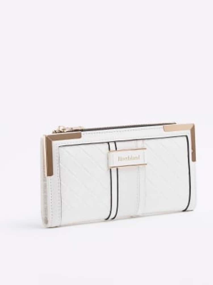 River Island White Embossed Weave Purse - Image 1 of 5 River Island White Embossed Weave Purse - Image 1 of 5