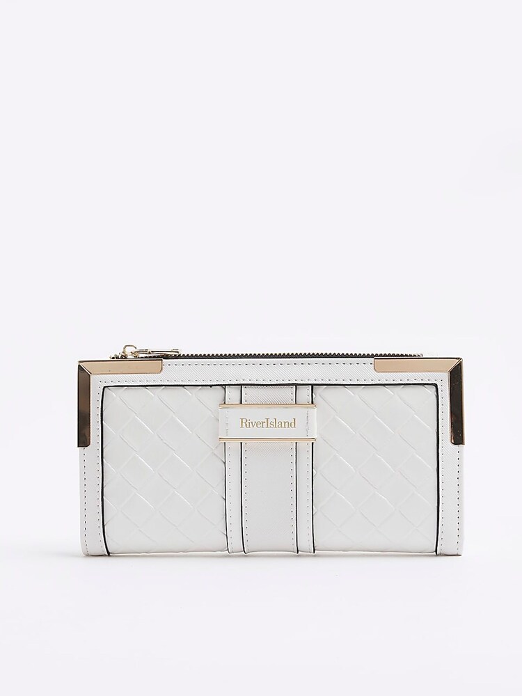 River Island White Embossed Weave Purse - Image 2 of 5