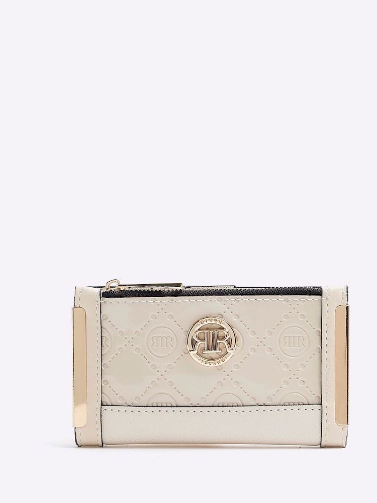 River Island Cream Circle Emboss Mini Purse - Image 1 of 4 River Island Cream Circle Emboss Mini Purse - Image 1 of 4