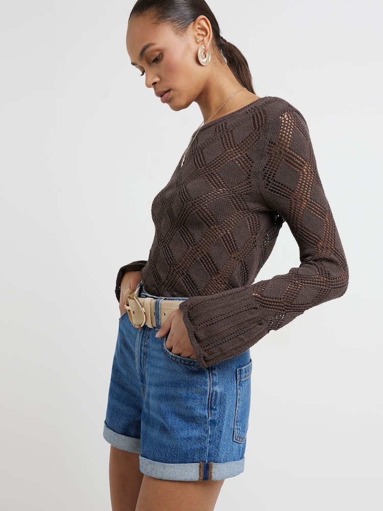 River Island джинсовые шорты с отворотами на 100% хлопка - Изображение 1 из 5