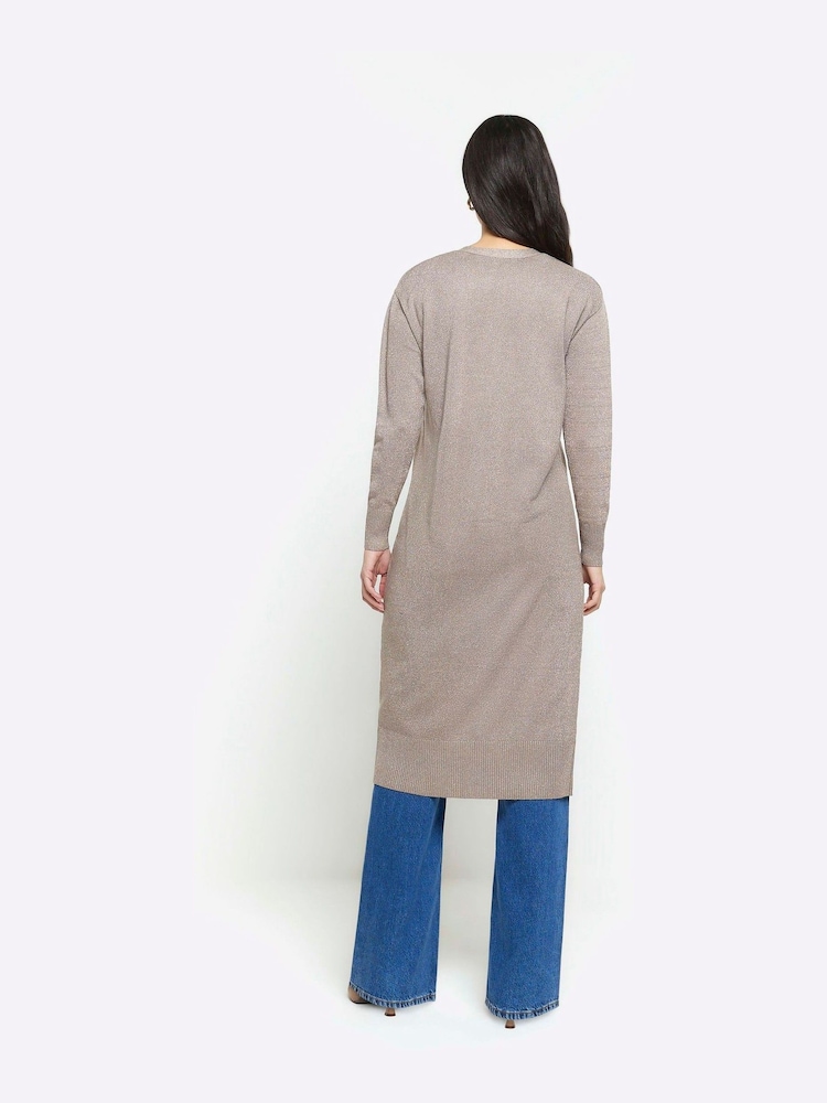 River Island jopica z gumbom spredaj Shimmer dolga (obleka) - Slika 2 iz 5 River Island jopica z gumbom spredaj Shimmer dolga (obleka) - Slika 2 iz 5