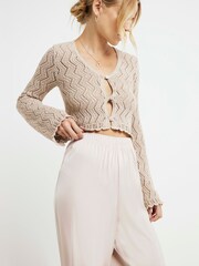 River Island Pink Satin Pull On Elasticated Trousers - Image 3 of 4
