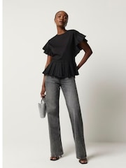 River Island Black Pleated Hem Blouses - Image 2 of 6