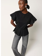 River Island Black Pleated Hem Blouses - Image 4 of 6