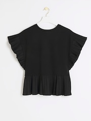 River Island Black Pleated Hem Blouses - Image 5 of 6