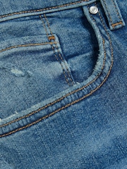 River Island Dark Blue Petite High Rise Tummy Hold Flare Jeans - Image 6 of 6