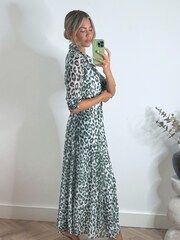 Style Cheat Leopard Print Daphne Belted Shirt Dress - Image 2 of 4