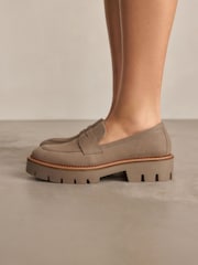 siva - Usnjeni mokasini z debelim podplatom Forever Comfort® - Slika 3 iz 4