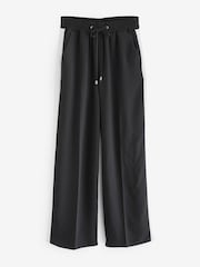 Черный - Широкие спортивные брюки с полосками по бокам River Island Petite - Изображение 8 из 8