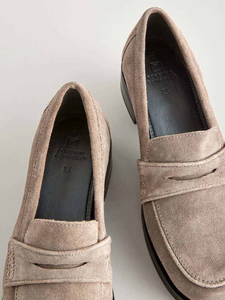 Mink Leather Forever Comfort® Round Toe Leather Loafers - Image 10 of 10