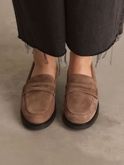 Mink Leather Forever Comfort® Round Toe Leather Loafers - Image 4 of 10