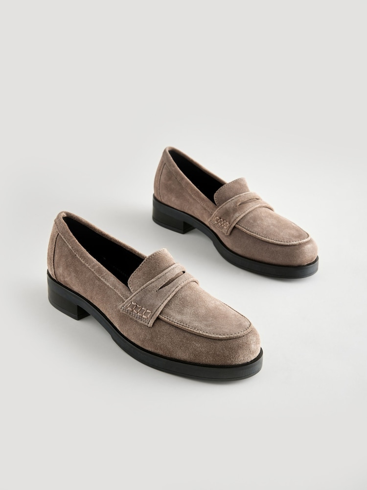 Mink Leather Forever Comfort® Round Toe Leather Loafers - Image 4 of 10
