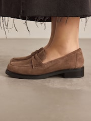 Mink Leather Forever Comfort® Round Toe Leather Loafers - Image 5 of 10