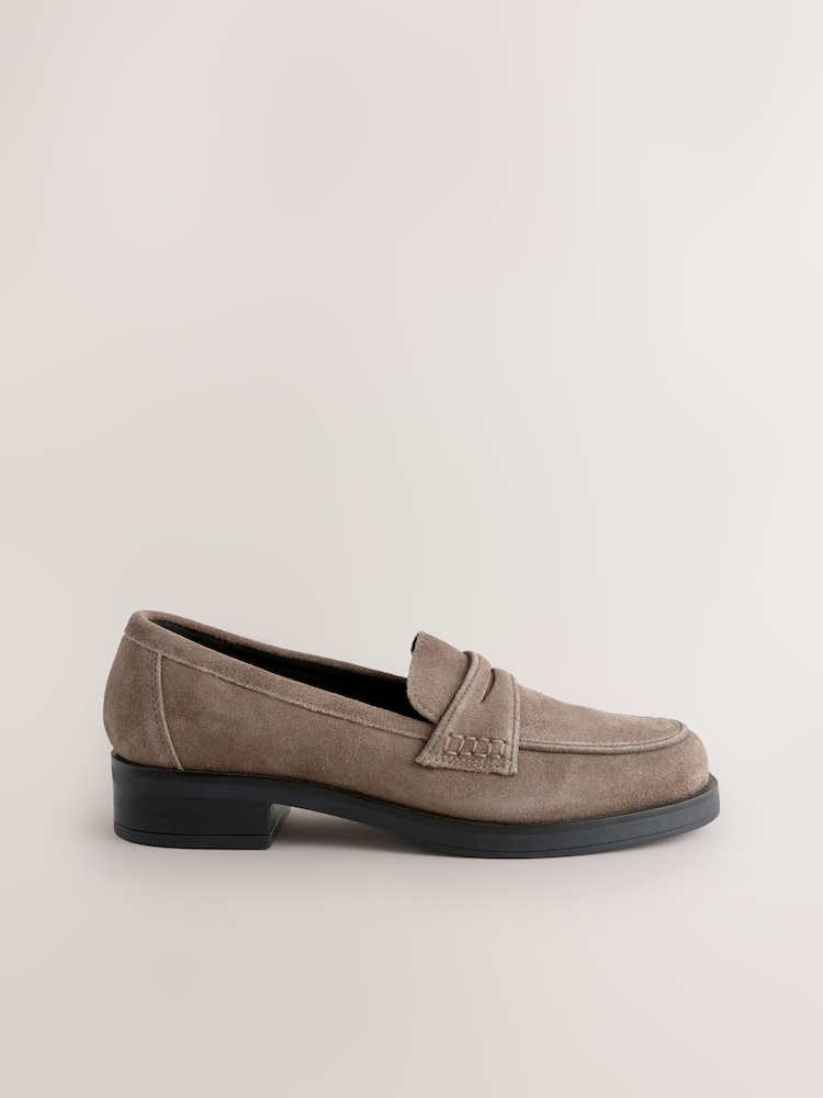 Mink Leather Forever Comfort® Round Toe Leather Loafers - Image 7 of 10