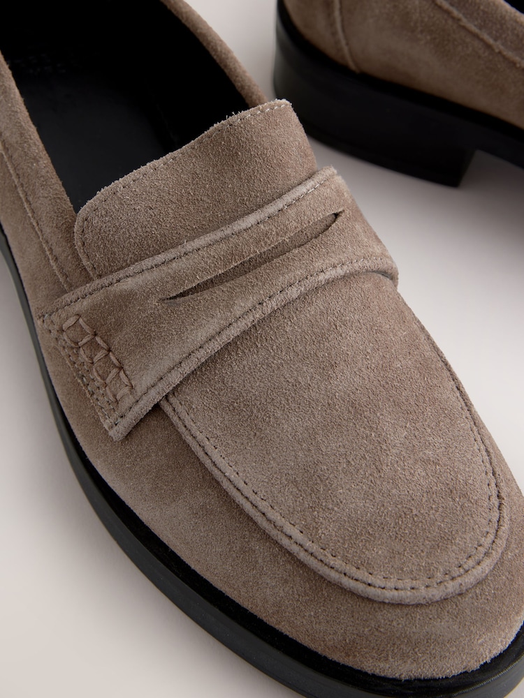 Mink Leather Forever Comfort® Round Toe Leather Loafers - Image 8 of 10