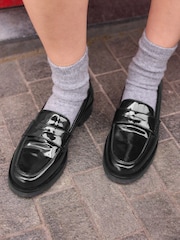 črna - Usnje Forever Comfort® Round Toe mokasini - Slika 2 iz 10