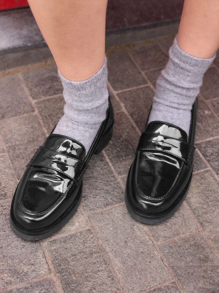 črna - Usnje Forever Comfort® Round Toe mokasini - Slika 2 iz 10