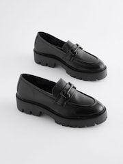 Black Forever Comfort® Leather Chunky Loafers - Image 5 of 10