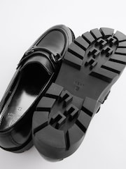 Black Forever Comfort® Leather Chunky Loafers - Image 8 of 10