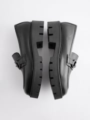 Black Forever Comfort® Leather Chunky Loafers - Image 9 of 10