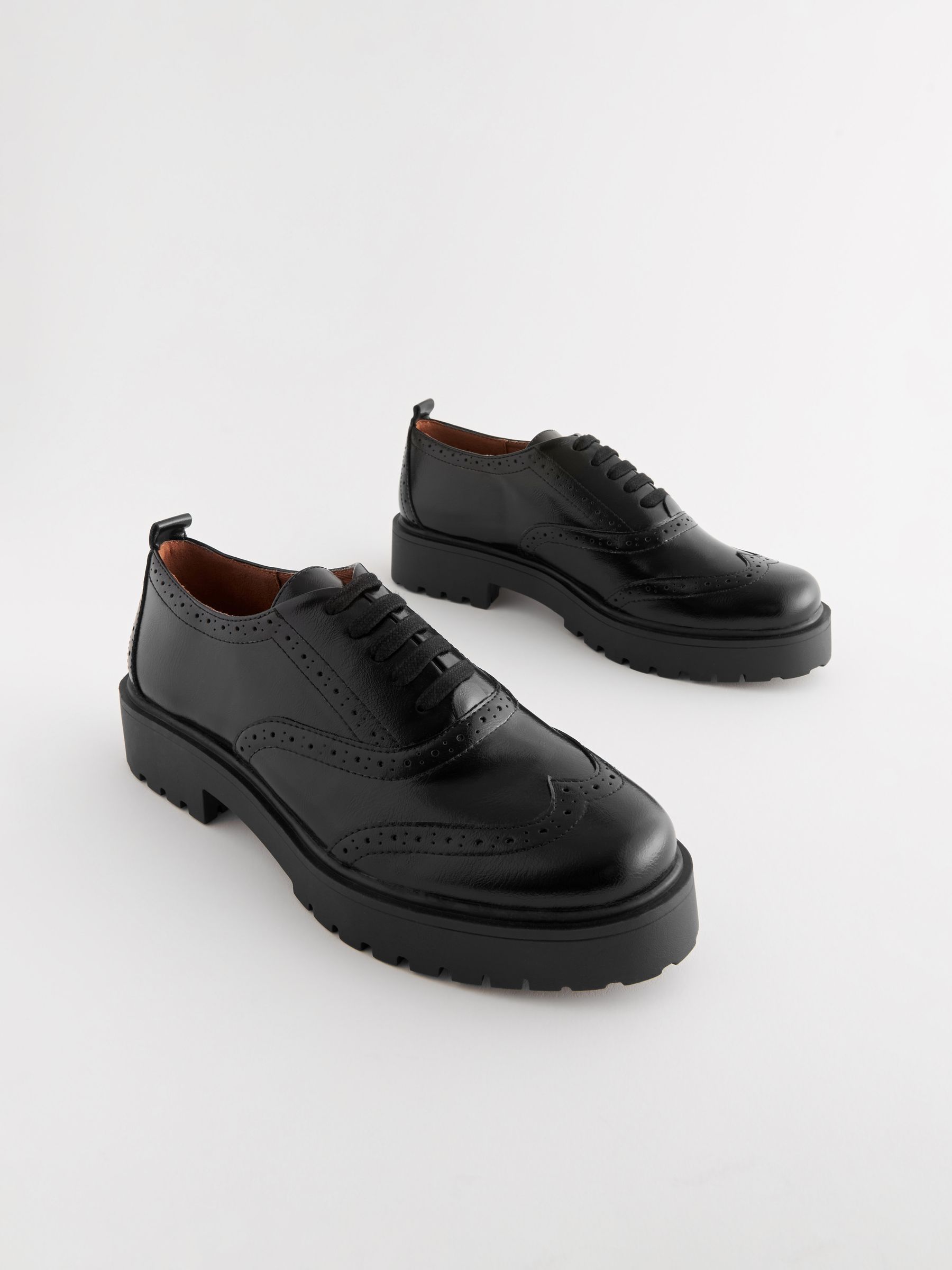 Wide fit black brogues ladies store